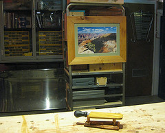 Rustic hand crafted frame of Curtis Brown’s view of the Grand Canyon from the South Rim